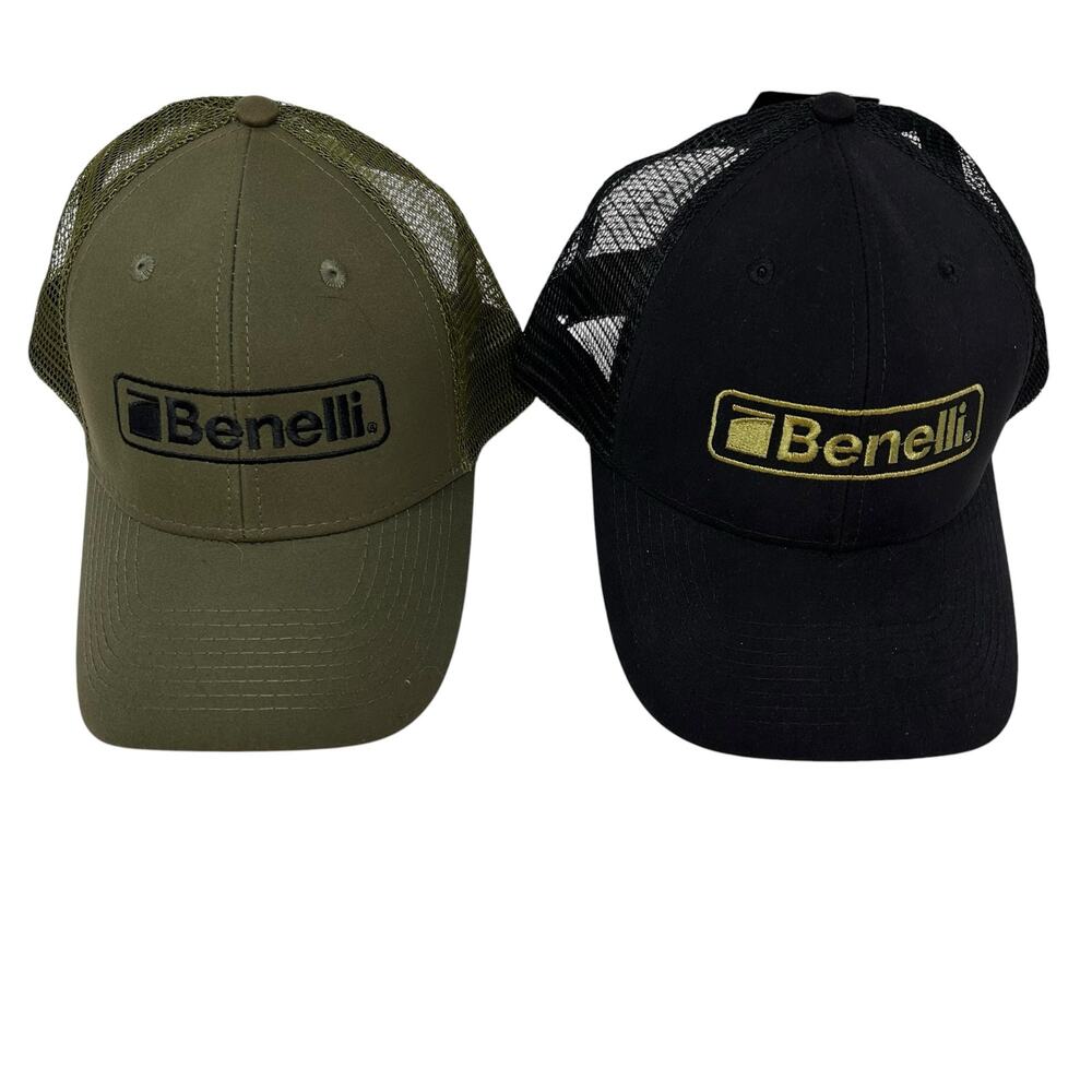 NEW Lot 2 Cap Hat Benelli True Timber Camo Unisex Mesh Back Green Black One Size